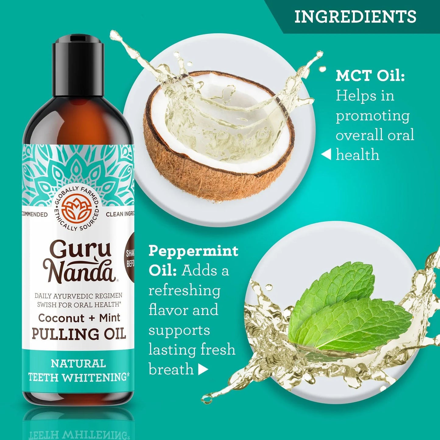 Guru Nanda™️ Coconut Oil Pulling w/ Essential Oil