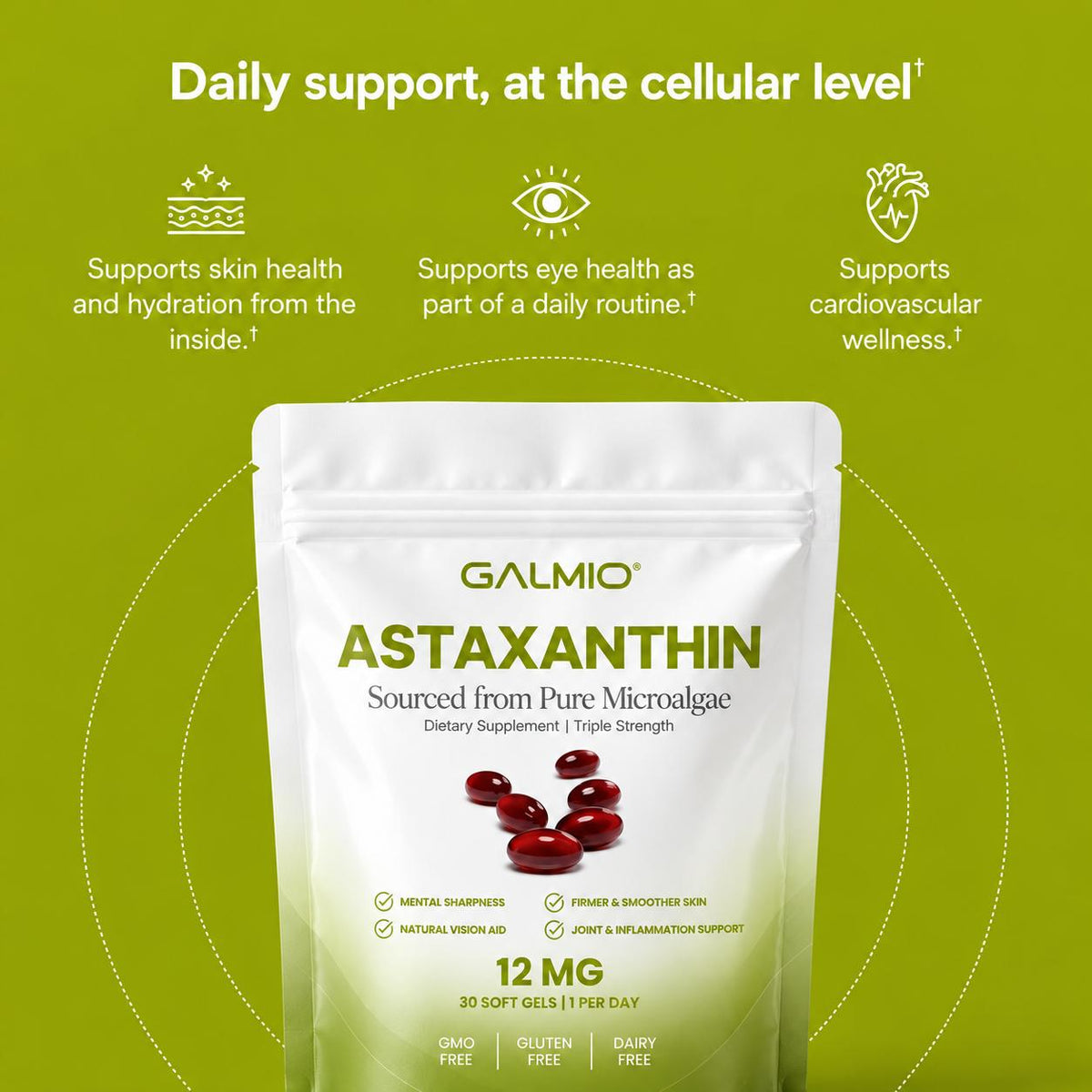 Galmio Astaxanthin 12mg Softgels